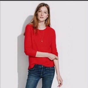 Madewell Northstar Red High Low Sweater Small